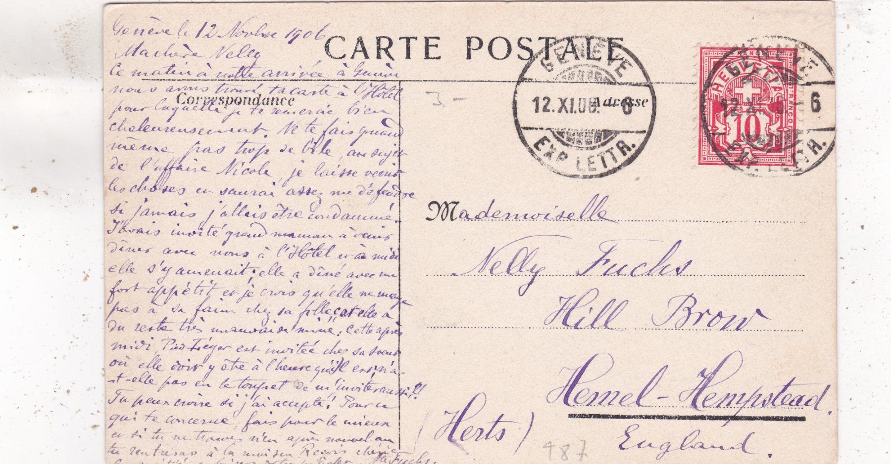 Cartes postales: Winterlandschaft 1906 – D'occasion à Herisau par Lisegrat2008 1