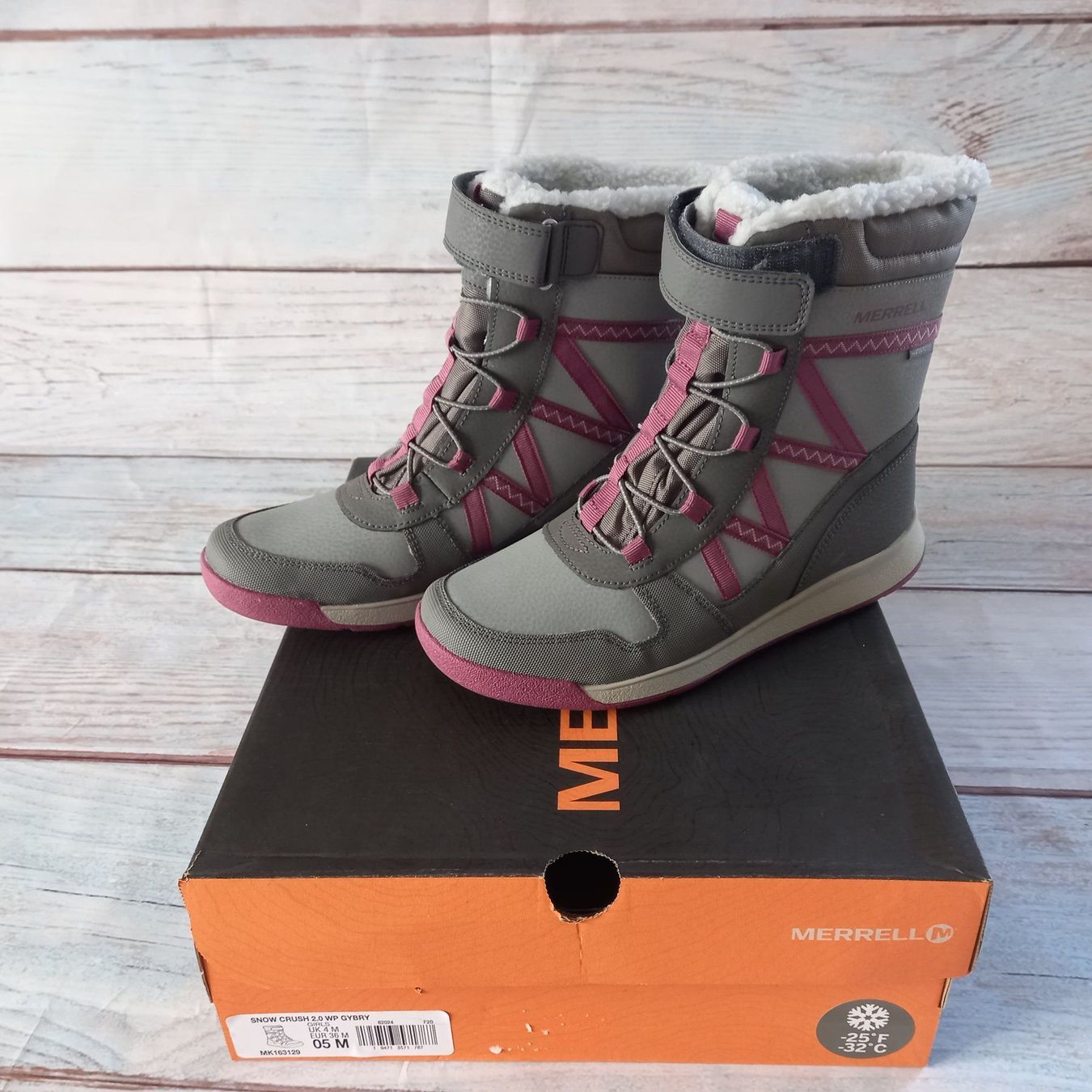 Merrell Scarpe per ragazze: Merrell Snow Crush 2.0 Gr.36 Grau Neu – Nuovo (secondo la descrizione) da Schweizersholz venduto da freyle1 3