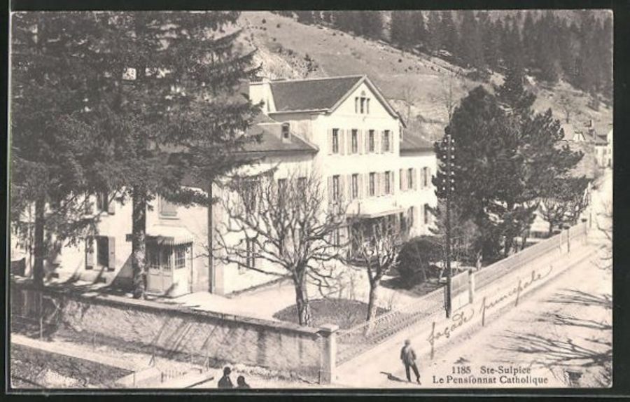 Cartoline postali: St-Sulpice, le Pensionnat Catholique, vers 1920 – Usato da Frauenfeld venduto da POML