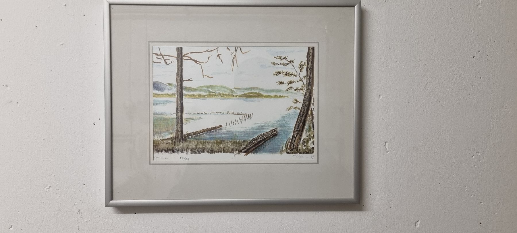 Dipinti: Wunderschönes Aquarellbild, Landschaft mit See, gerahmt – Usato da Moosseedorf venduto da dfe_s5hz