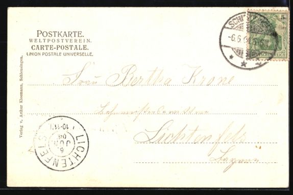 Cartoline postali: Grusskarten-AK Schleusingen, Waldhaus Vi – Usato da Berlin venduto da bartko-reher 1