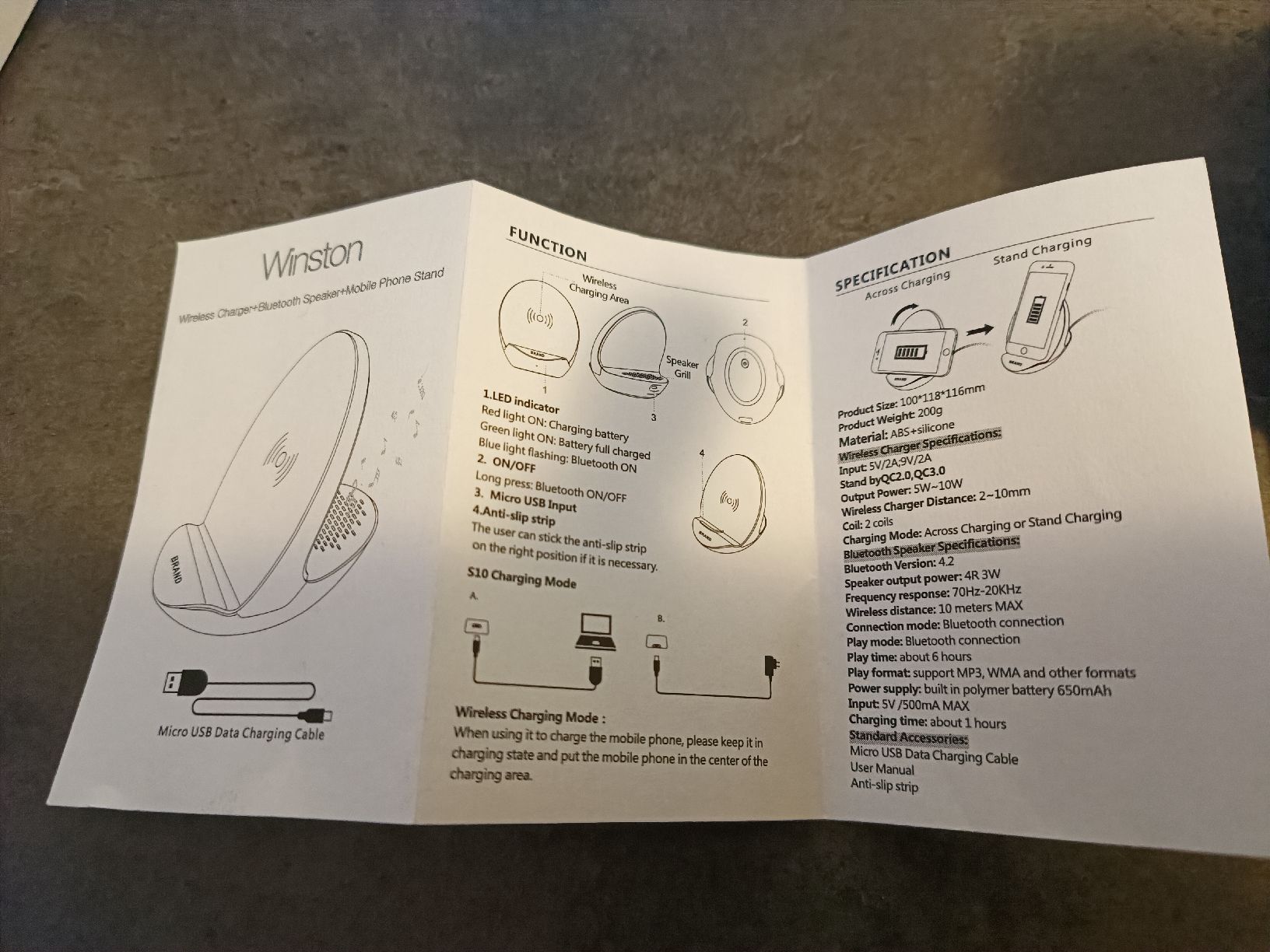 Chargements: Winston Wireless Charger & Speaker - in OVP – Neuf (Voir description) à Münchenbuchsee par Ruth0 2