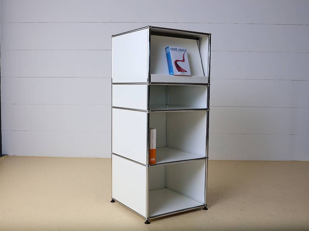 USM Scaffali: USM Haller Highboard Reinweiss mit Prospekthalter – Usato da Meinisberg venduto da atelier_TILIJA 8