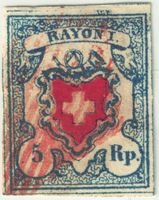 Rayon I hellblau T8 B2-LU mit 6/12 der Einfassung, Attest