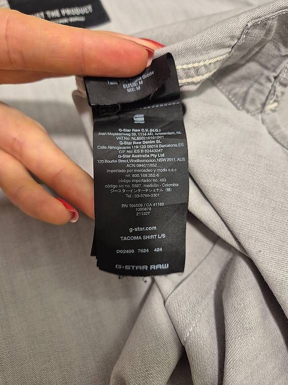 Camicie: G-Star RAW Denim Hemd Tacoma - Gr. M, hellgrau – Usato da Bassersdorf venduto da Kalina6 3