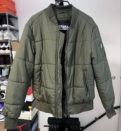 Urban Classics BASIC QUILT BOMBER JACKET - Bomberjacke - oli