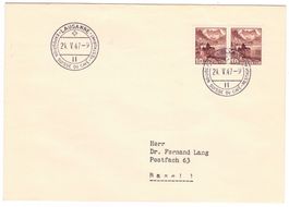 Lettre de Lausanne cachet S272 pour Basel le 24.V.47