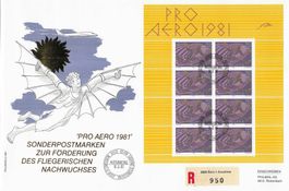 PRO AERO FLUGPOST 2 BOGEN 1981 CHICACO FLUG + ERSTTAG