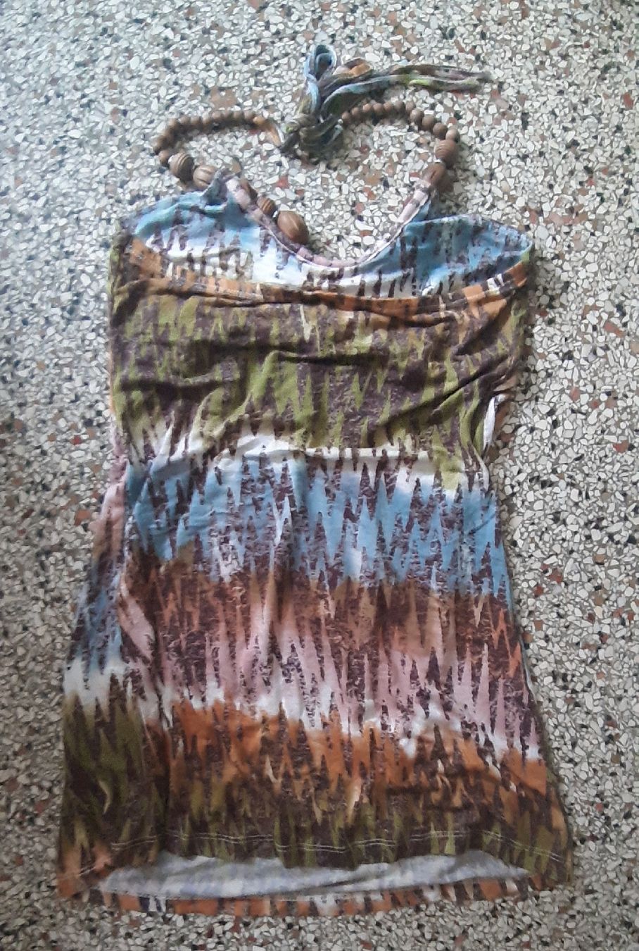 Top: Longtop mit holzkette NEU! Gr. S/M – Nuovo e nell'imballaggio originale da Zürich venduto da Venecia25 1