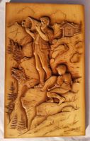 Brienzer Schnitzerei  Holzrelief Älpler Bergers Alpins