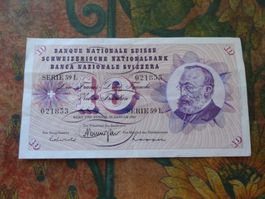 SUISSE  10  Francs  1969  (1853)  Billet
