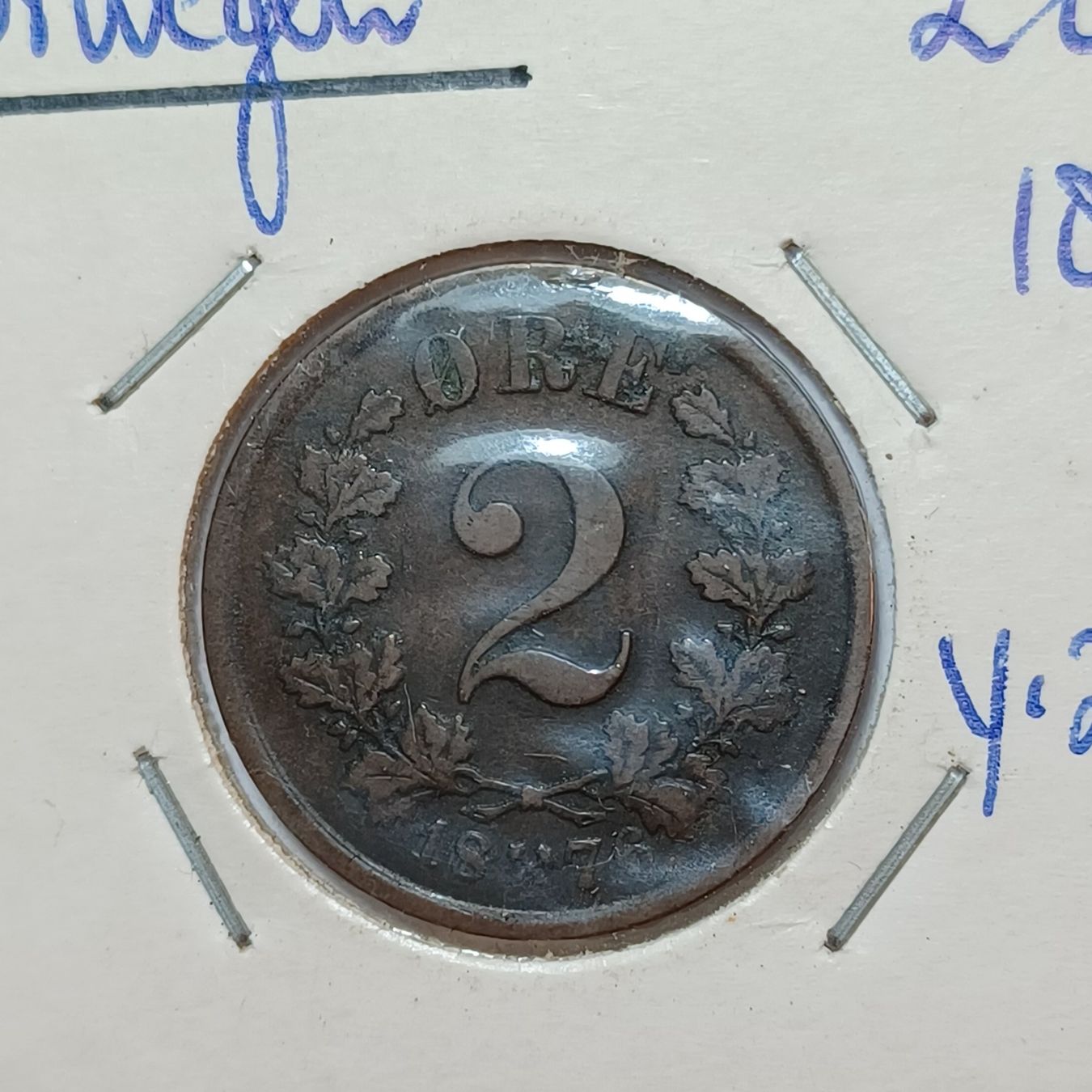Tutti le monete: 2 Öre 1876 Norwegen – Usato da Pfäffikon ZH venduto da Welt_Muenzen 1