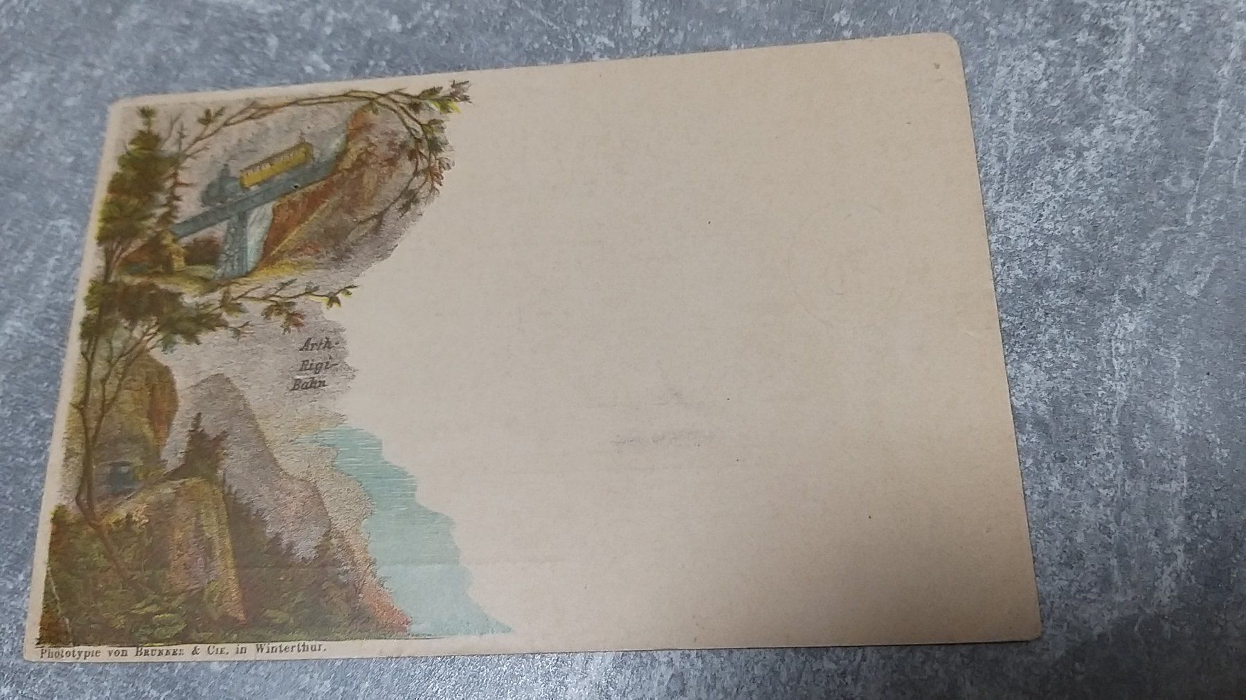 Cartoline postali: Rigibahn    ( Arth  Rigi Bahn ca.1885 ) – Usato da Vitznau venduto da Kajakfahrer