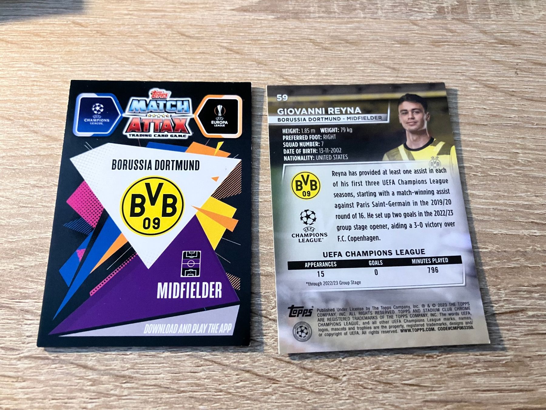 Topps Carte collezionabili: Topps Chrome Sammelkarten 2x Giovanni Reyna BVB – Nuovo (secondo la descrizione) da Chur venduto da tozzi-stickerworld 1