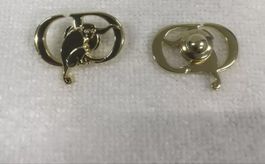CD Pin Brooch with Cat Motif 22*18mm