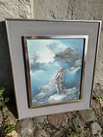 schönes Gemälde mit 2 Engeln Möve Wolken