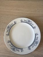 Kensington  Plate Blue Floral Trim Silver Edge Dinnerwa