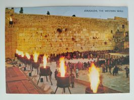 Jerusalem, Westmauer, Flammen, dat. 1972