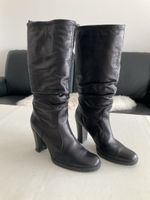Damen Stiefel schwarz Leder Grösse 39 gebrauchter Zustand
