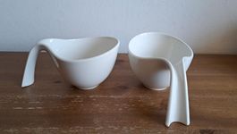 2x Villeroy & Boch Cup mit Griff 0,33 l aus der Flow Serie