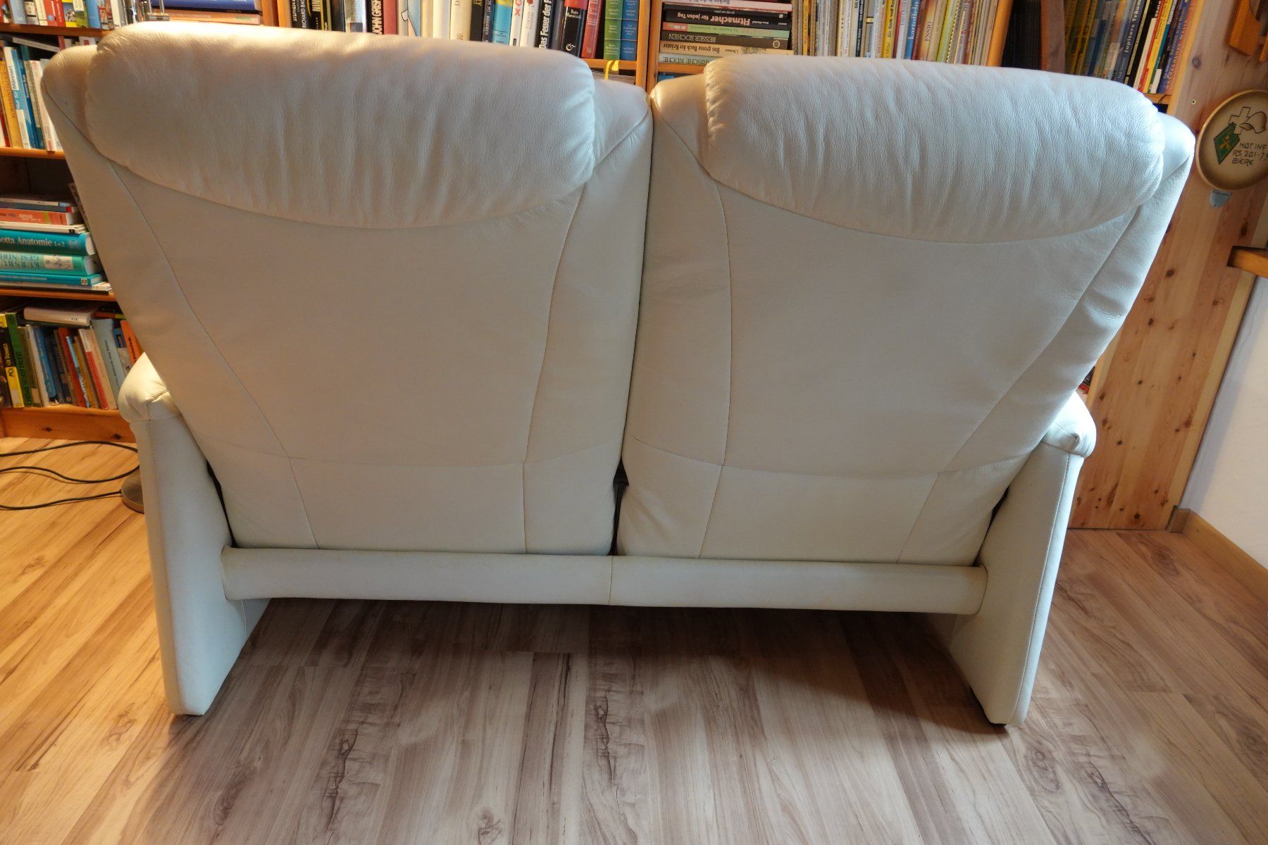 Divani: Weisses 2er- Ledersofa – Usato da Langenbruck venduto da mandelo1 2