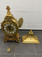 Alte Pendule (Pendeluhr), Gold, Top Zustand