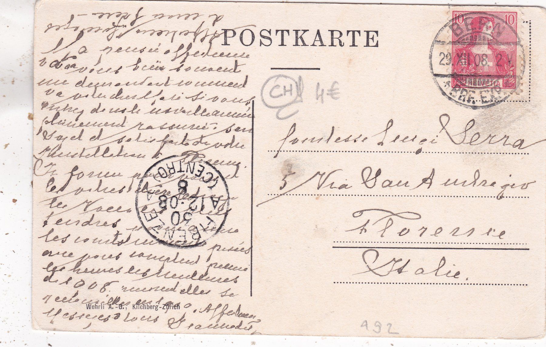Cartes postales: Bern 1908 – D'occasion à Herisau par Lisegrat2008 1