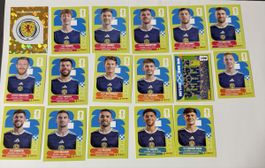 Panini WM 2026 -Schottland Set 17 Stk inkl Wappen & Teambild