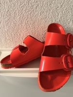 Top Sommer-Sandalen von Birkenstock - Gr. 38 - Rot, Lacklede