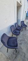 Chaises Velours Gris (4 chaises)