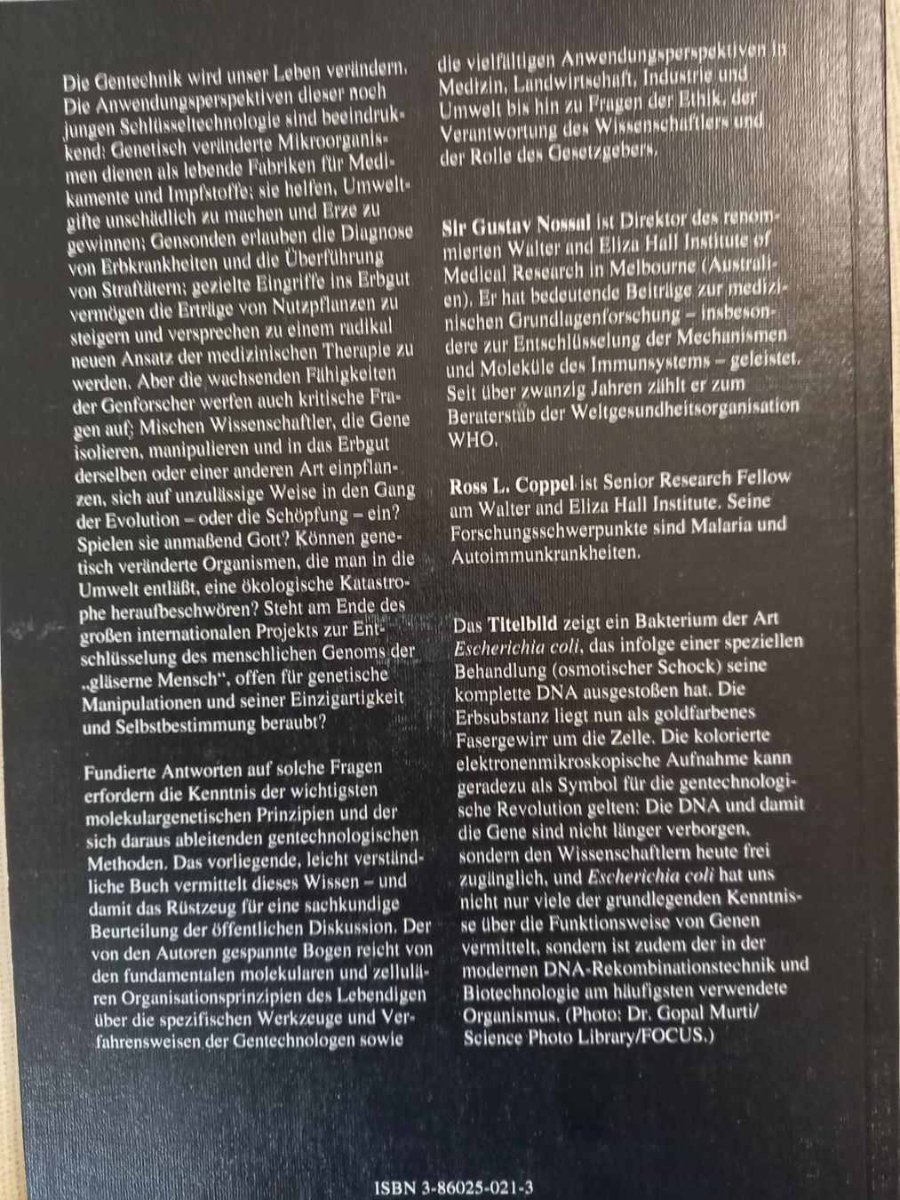 Bücher: Thema Gentechnik - Eine lebensverändernde Wissenschaft – Gebraucht aus Neuchâtel von Dualseele 4