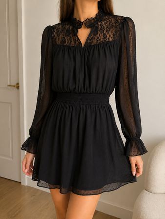 Koton Dress Black Lace Size 40 New With Tags