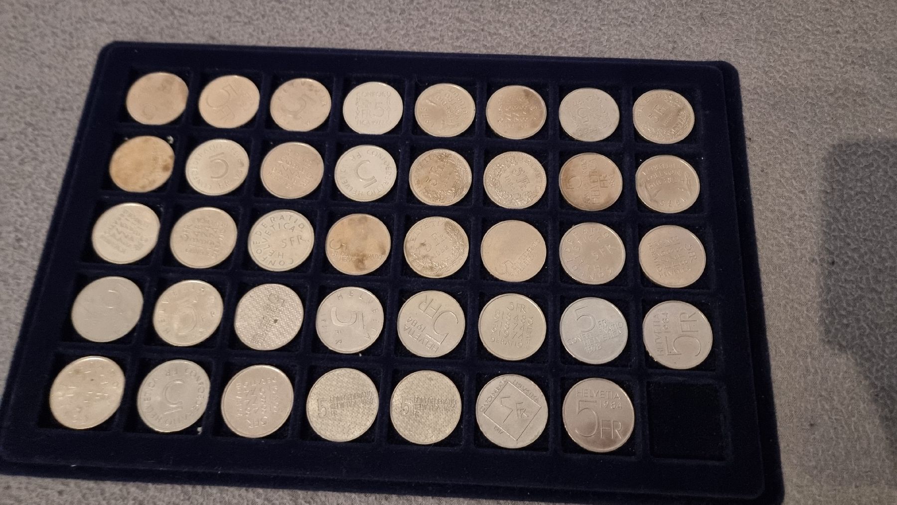 Tutti le monete: 5 francs  X 39 pieces commémoratives suiss – Nuovo (secondo la descrizione) da Cormondrèche venduto da yo1978