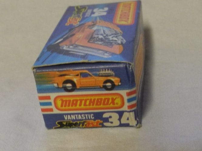 Matchbox Modellini d'auto: MATCHBOX  NR. 34  SUPERFAST  VANTASTIC  LEERE SCHACHTEL  TOP – Usato da Gurtnellen venduto da Murmeli99 1