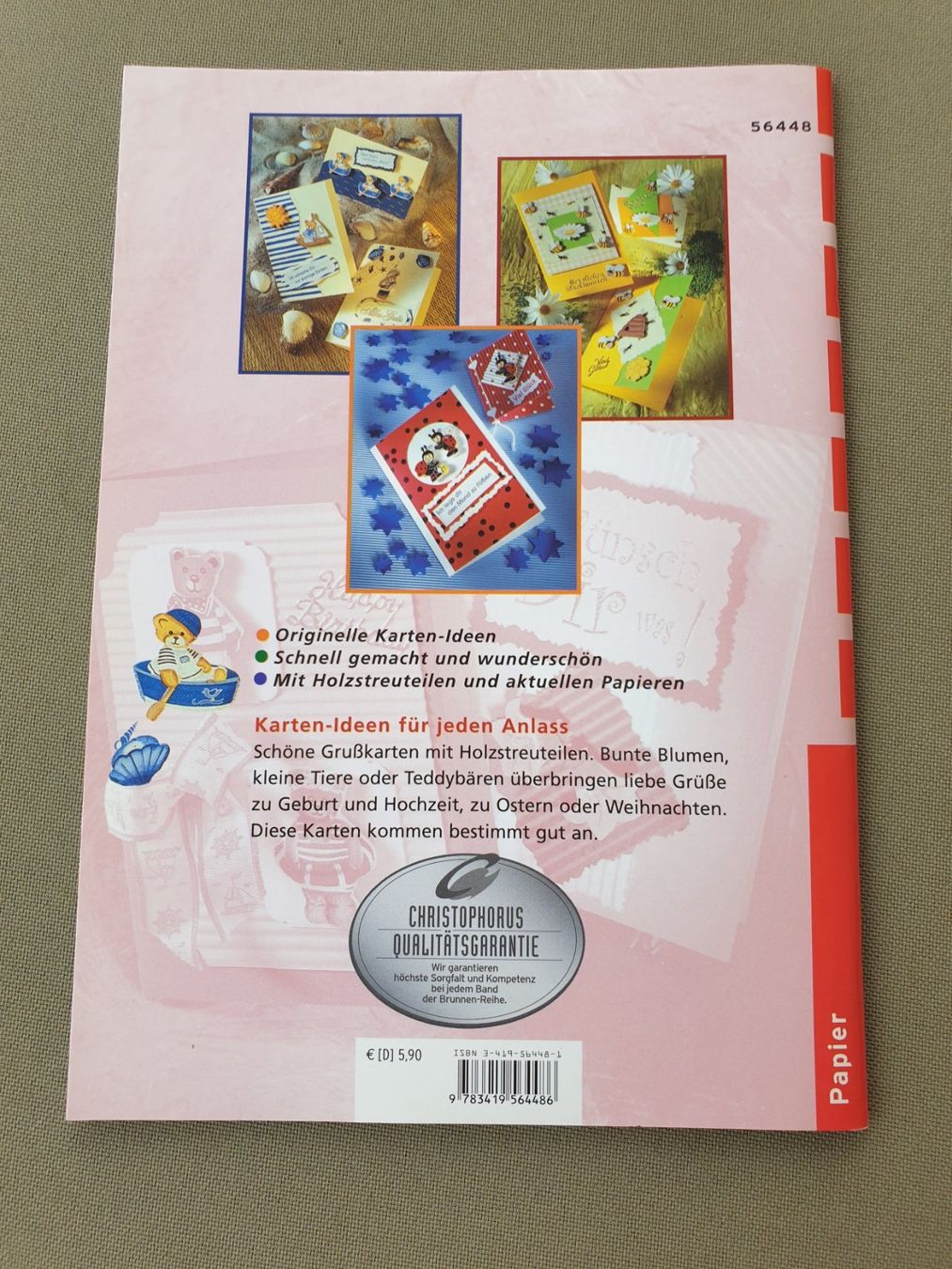 Livres: Grusskarten mit Holzstreuteilen – D'occasion à Möriken AG par pam66 1