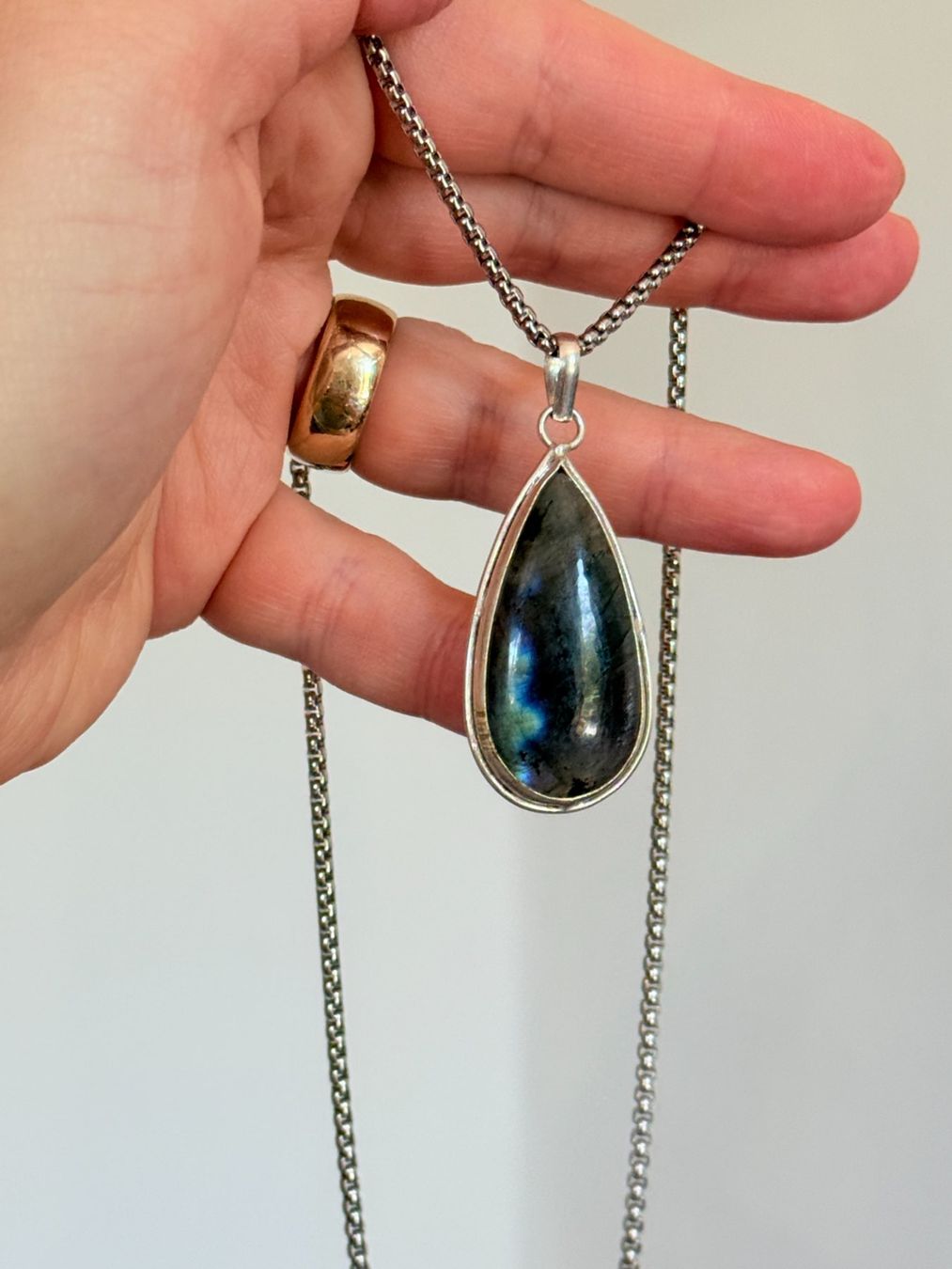 Ketten: Collier Labradorite , élégant et unique ✨ – Neu und originalverpackt aus Genève von AWWA 6