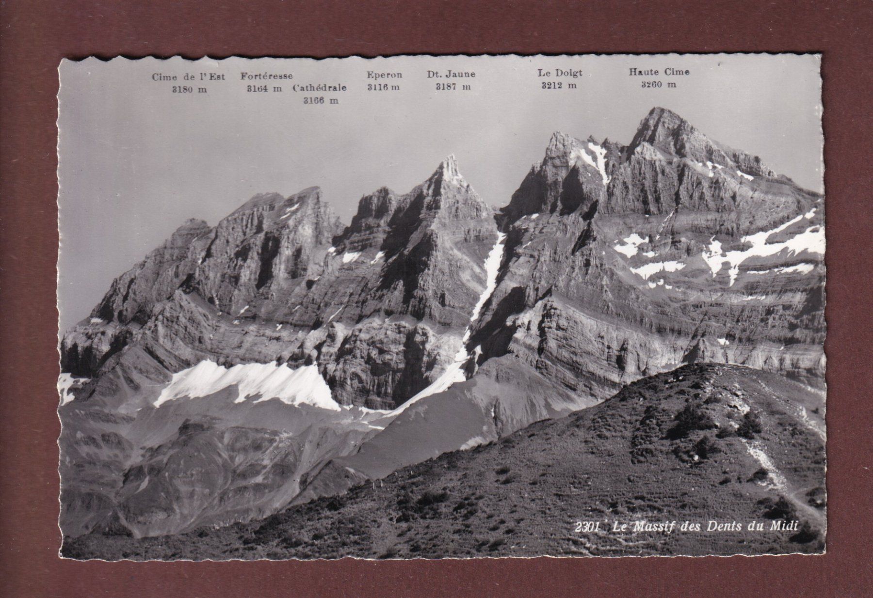Cartoline postali: DENTS DU MIDI - 1966 – Usato da Pully venduto da nicecards-shop