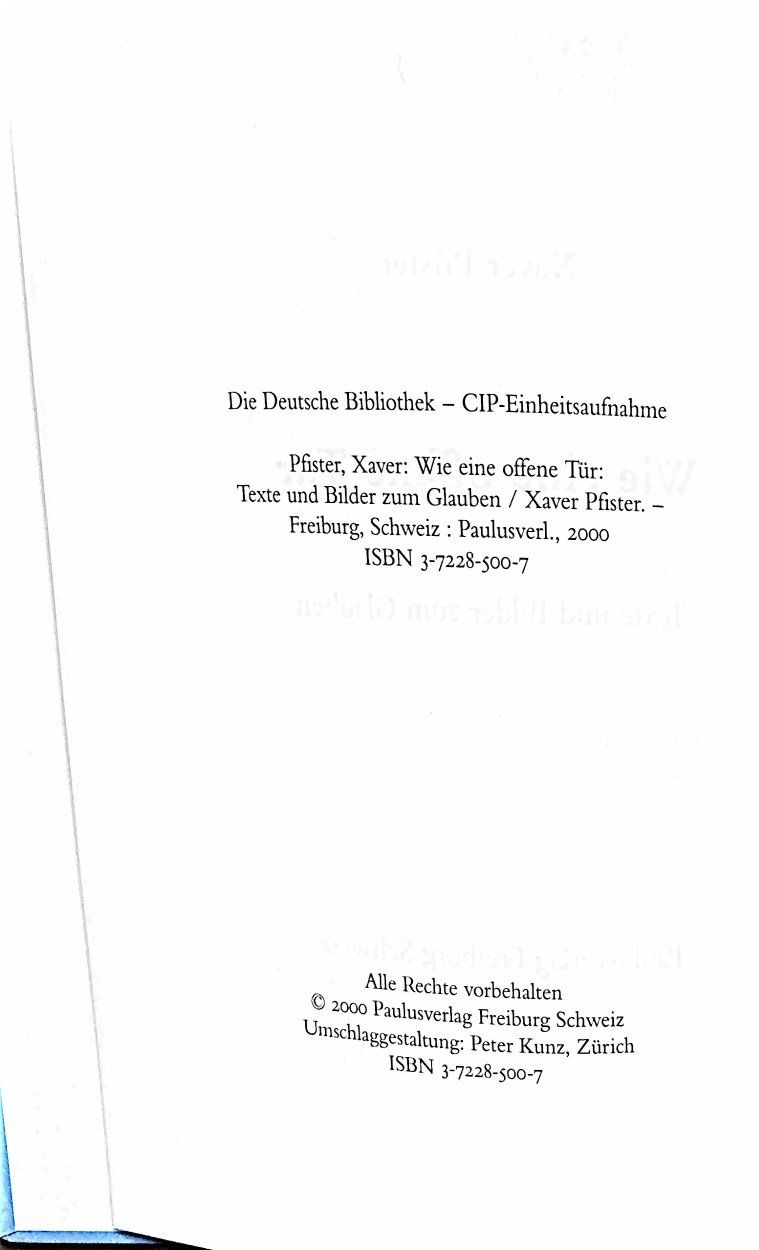 Bücher: Wie eine offene Tür – Neu (gemäss Beschreibung) aus Sarnen von Livres 2