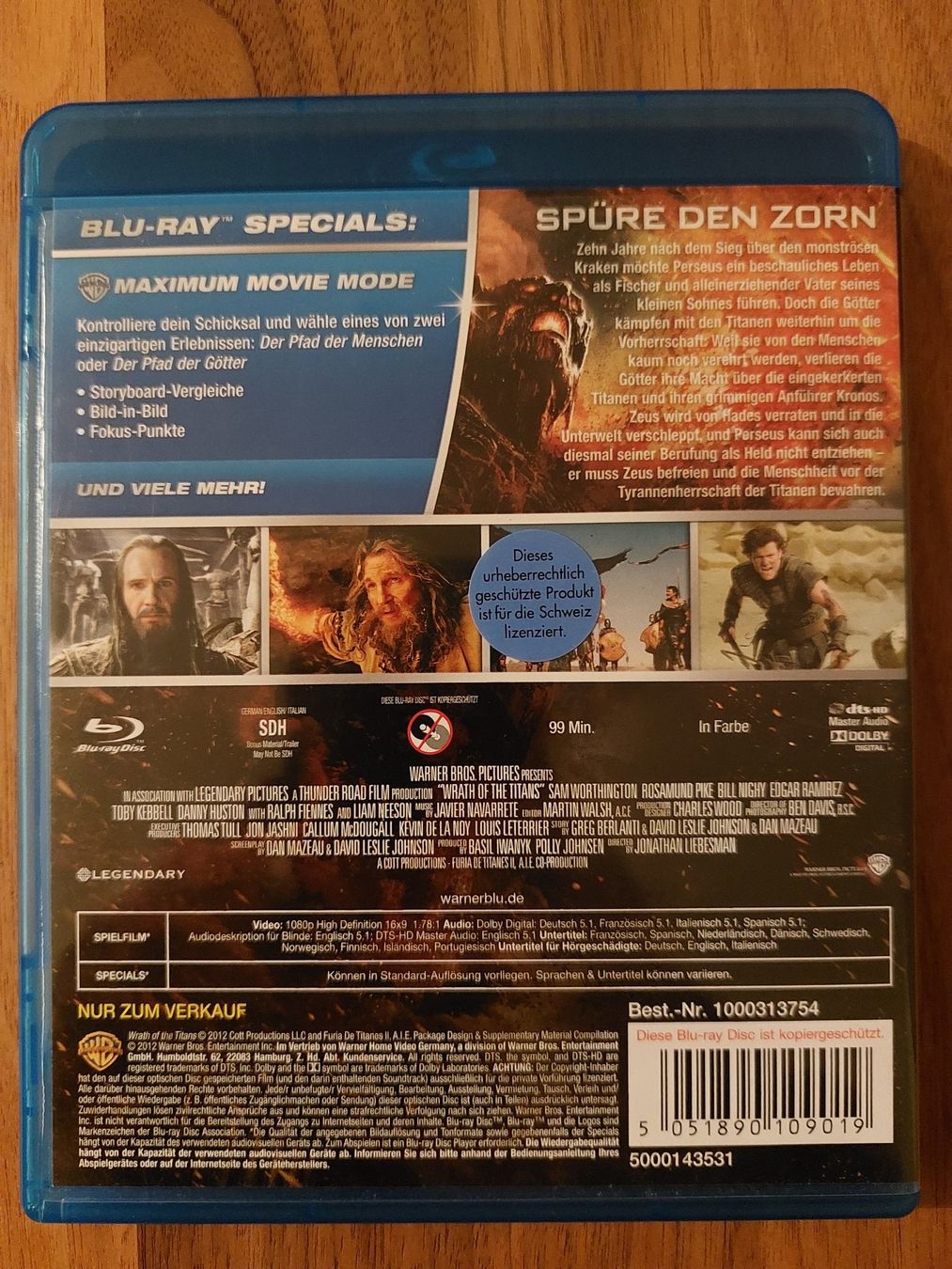 Tutti i DVDs: Blu Ray - Zorn der Titanen – Usato da Rheinfelden venduto da FilmAuktion 1
