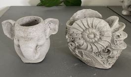 2er Set Übertöpfe Elefant & Schnecke, Neu Deko 🐘