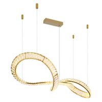 LED Pendelleuchte, Gold, 110 cm x 33 cm