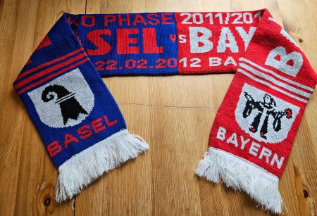 FC Bayern München vs. FC Basel 11/12 Schal Fussball Fan FCB