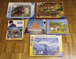 Lot Puzzles, 6 Einzelpuzzle, 150 - 300 Teile