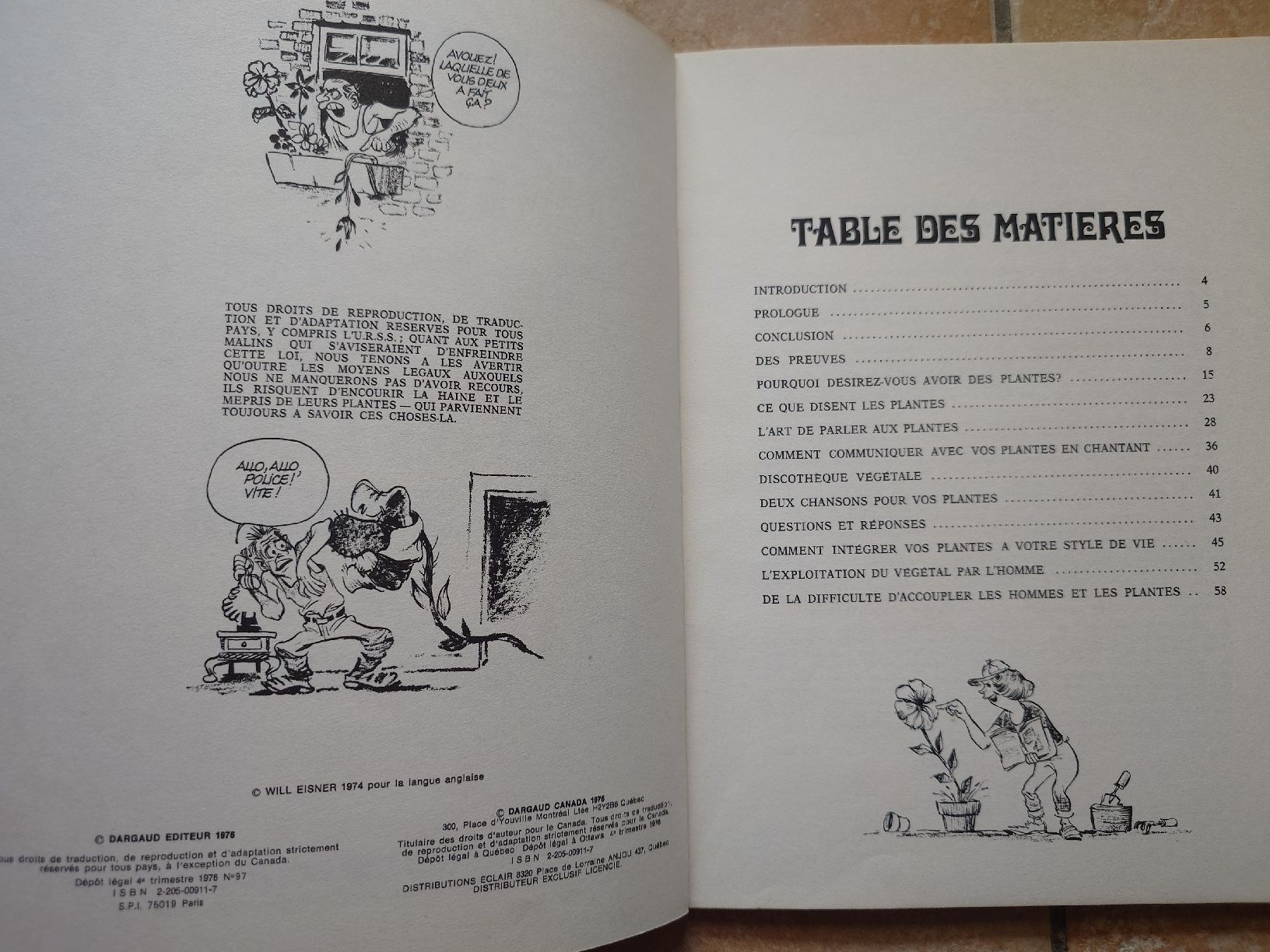 Comics: BD Will Eisner Comment dialoguer avec les plantes Dargaud – Gebraucht aus Genève von arnoo 3