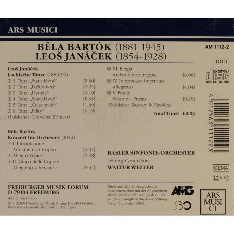 CD: Béla Bartok, Leos Janàcek - Walter Weller – Usato da Unterbäch venduto da tuqsa 1