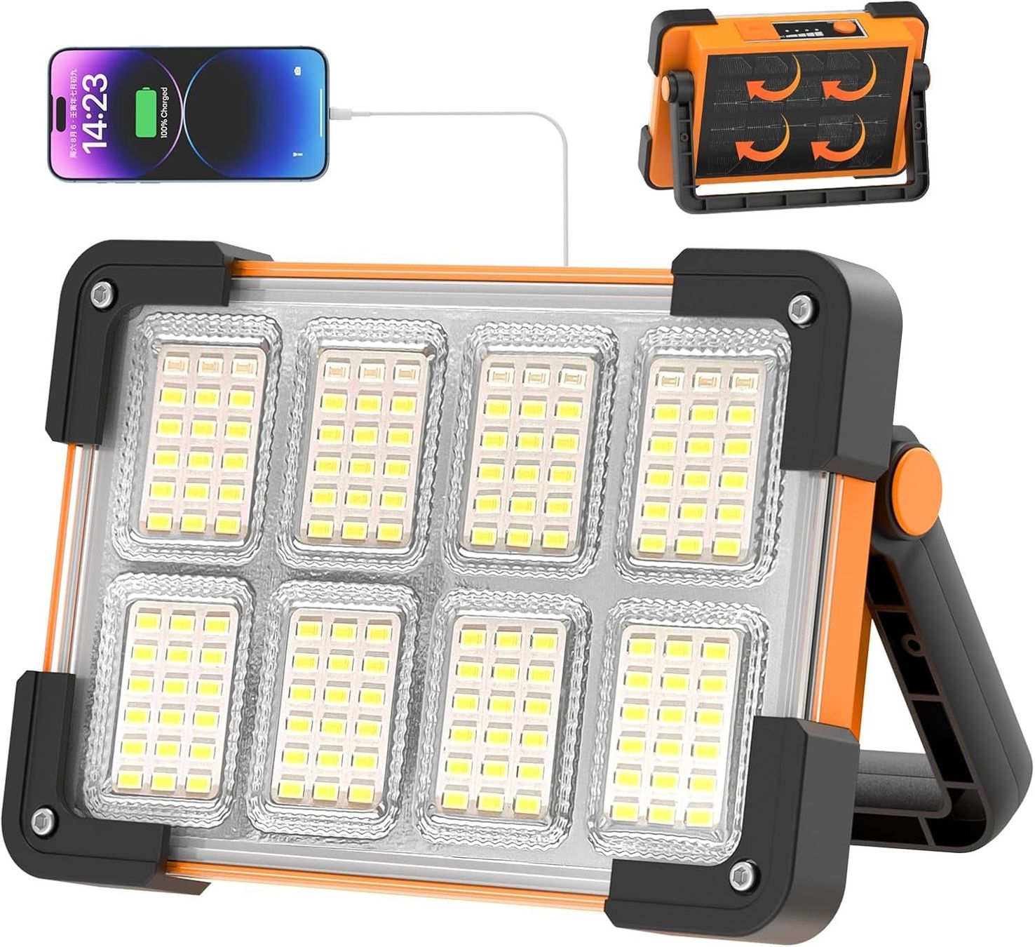 Lampade: 50W LED Solar Strahler mit 144 LED-Perlen – Nuovo e nell'imballaggio originale da Châtelaine venduto da topshop.switzerland