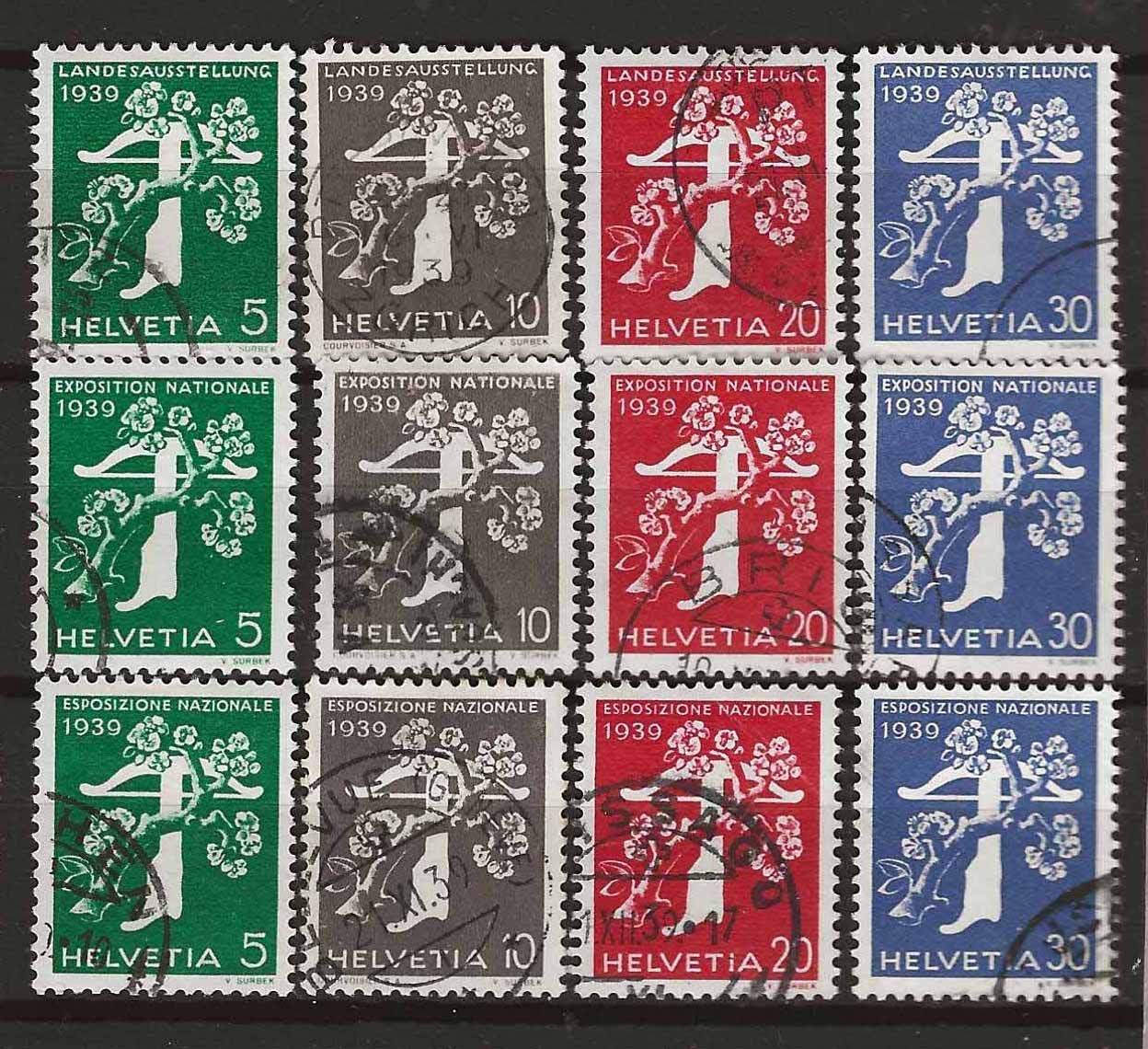 Tutti i francobolli: CH228 - Expo 39  obl. – Usato da Trélex venduto da Phil_Albert