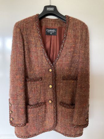 Chanel Blazer Tweed Braun Grösse 38 sehr guter Zustand