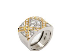 Brillant Ring 1.86ct VS/F 18K Weiss & Gelbgold *S3243