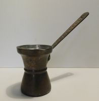 Kupfer Kaffeekanne kleine  16 lang mit Stil  8 hoch 6 cm dm